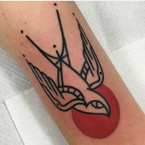 Black and grey swallow - Tattoogrid.net