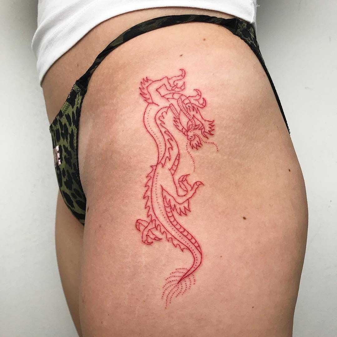 Red dragon by Femme Fatale Tattoo - Tattoogrid.net