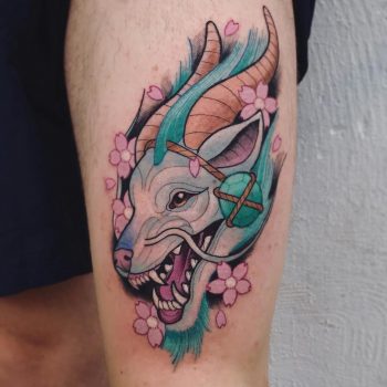 Anime style creature tattoo
