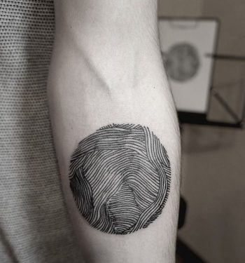 Ball of yarn tattoo