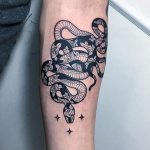 Black snake tattoo