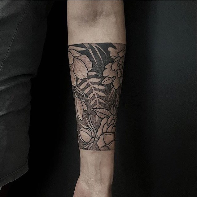 Botanical tattoo on the arm