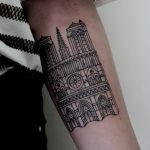 Cathedral tattoo on the arm