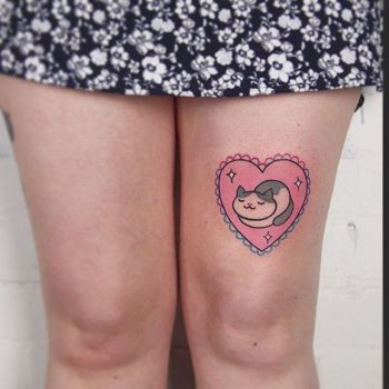 Cute cat tattoo