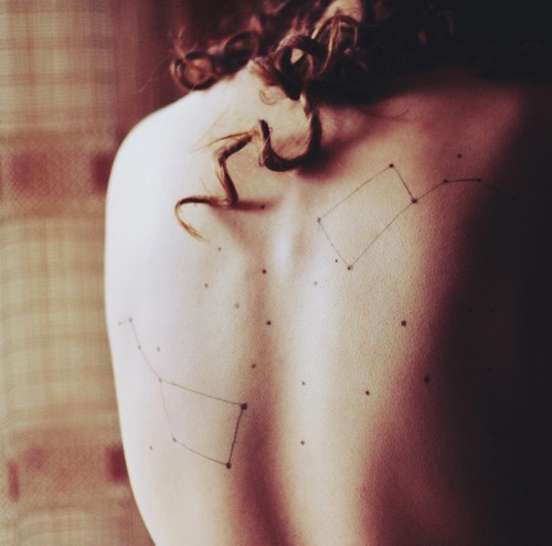 Dipper constellation tattoo on the back