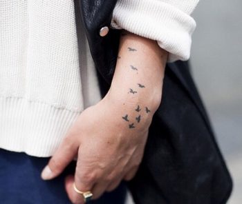 Flock of birds tattoo