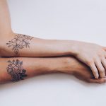 Flower tattoo for a couple