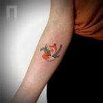 Fox in the bushes tattoo
