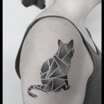 Geometric cat tattoo
