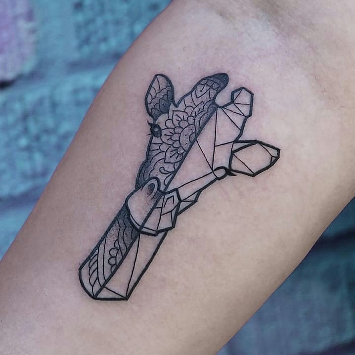 Epic and delicate fine line giraffe  dots mandala healed tattoo   healedtattoo giraffetattoo Artwork by our Queenstown artist Grover    Instagram