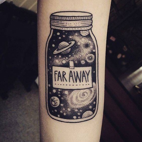Jar tattoo on the arm