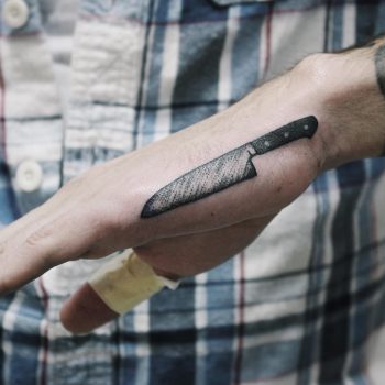 Knife tattoo