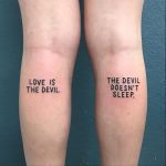 Love is the devil tattoo