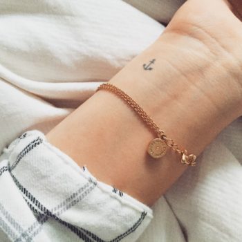 Micro anchor tattoo on the wrist