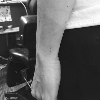 Micro tattoo on the wrist