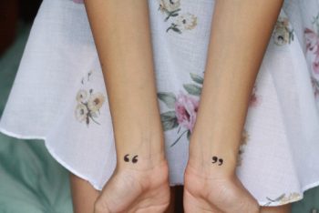Quote marks tattoo