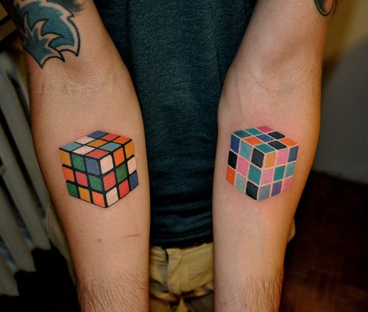 Rubik's Cube Tattoo