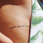 Salt sand sun tattoo on the right rib cage