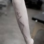 Silhouette tattoo on the arm