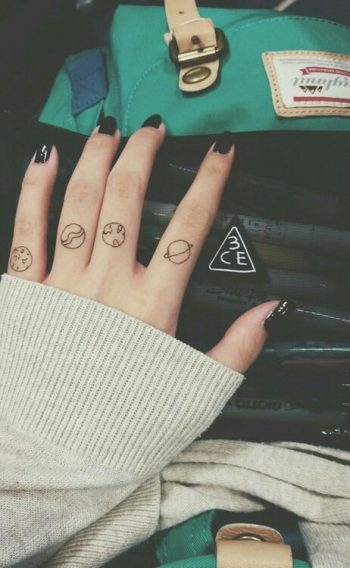 Solar system planet tattoos
