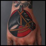 Traditional horse tattoo