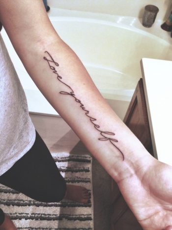 love yourself tattoo