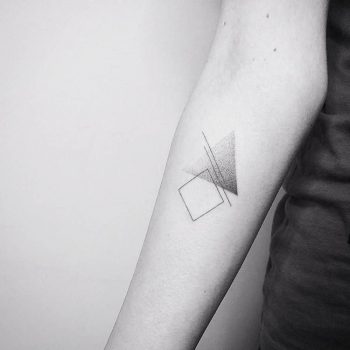 Abstract geometric tattoo