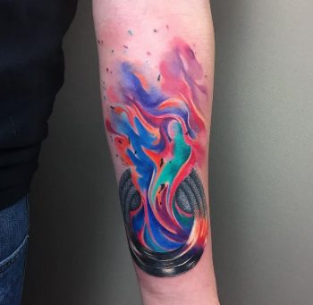 Abstract watercolor tattoo