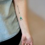 Arrow and a triangle tattoo