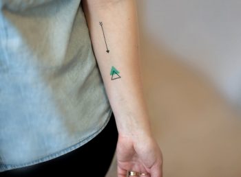 Arrow and a triangle tattoo