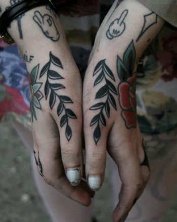 Black branches tattoo