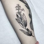 Black wildflowers tattoo