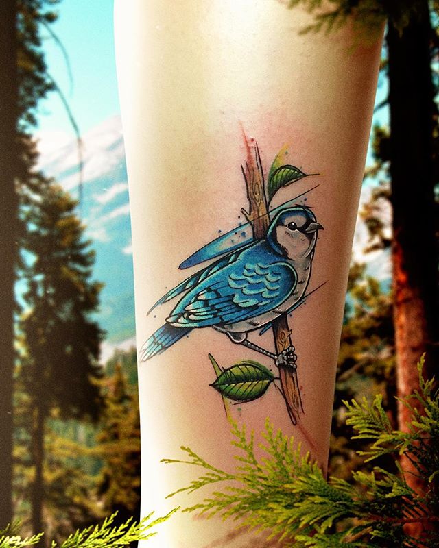 Blue bird tattoo