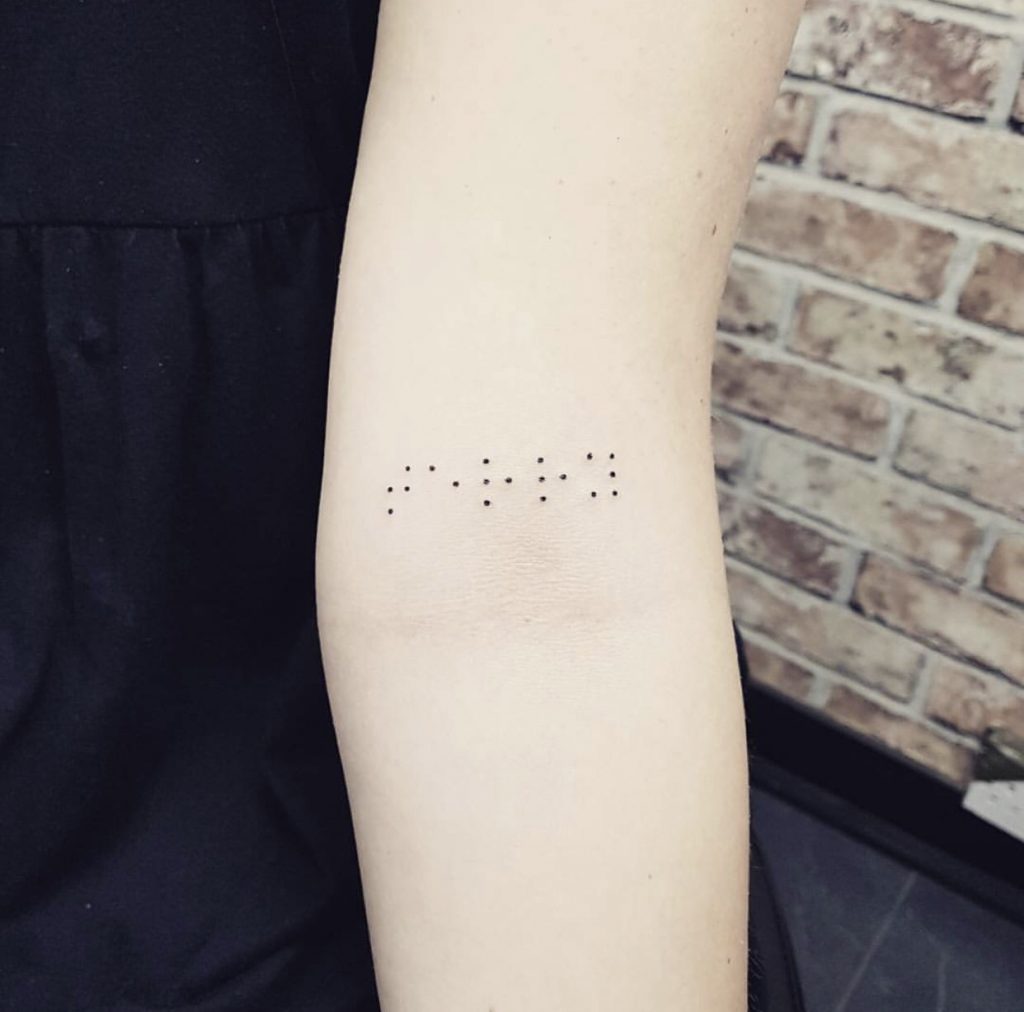 Braille tattoo