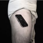 Broken iphone tattoo
