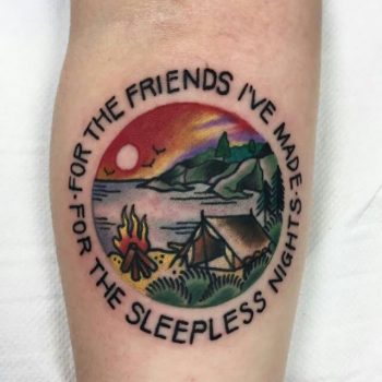 Camping tattoo