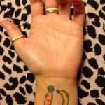 Carrot and bannana tattoo