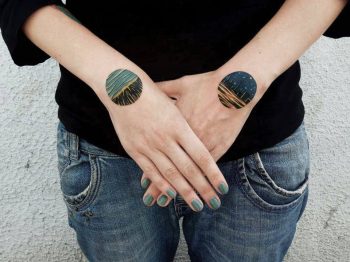 Circular landscape tattoos