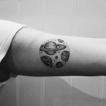 Circular solar system planets tattoo