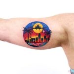 Coastal city image tattoo