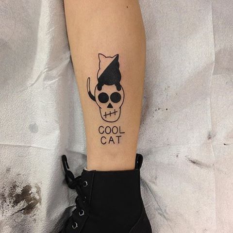 Cool cat tattoo