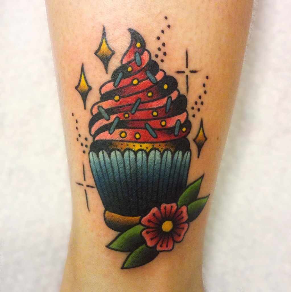 Cute cupcake tattoo