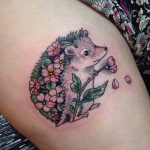 Cute hedgehog tattoo