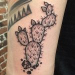 Dot work style cactus tattoo