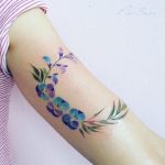 Floral wreath tattoo