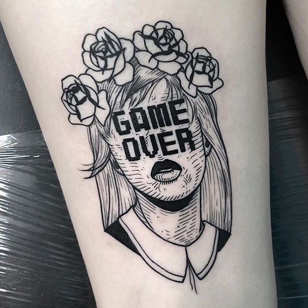 Game over tattoo