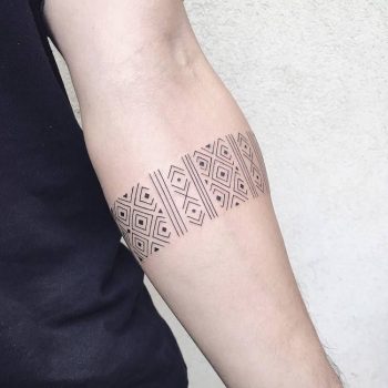 Geometric armband tattoo