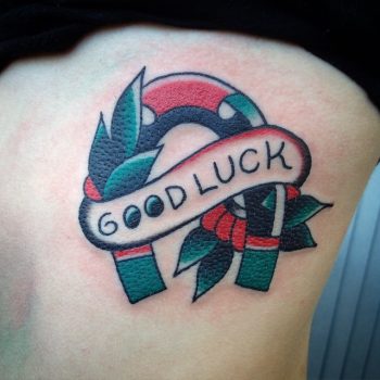 Horseshoe good luck tattoo