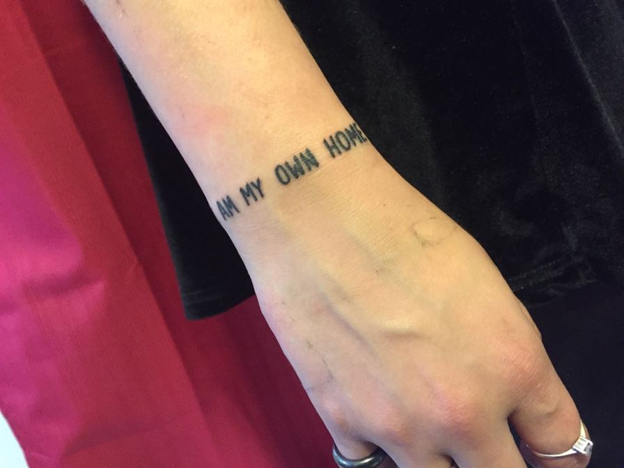 I am my own home quote tattoo