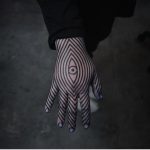 Linear geometric hand tattoo